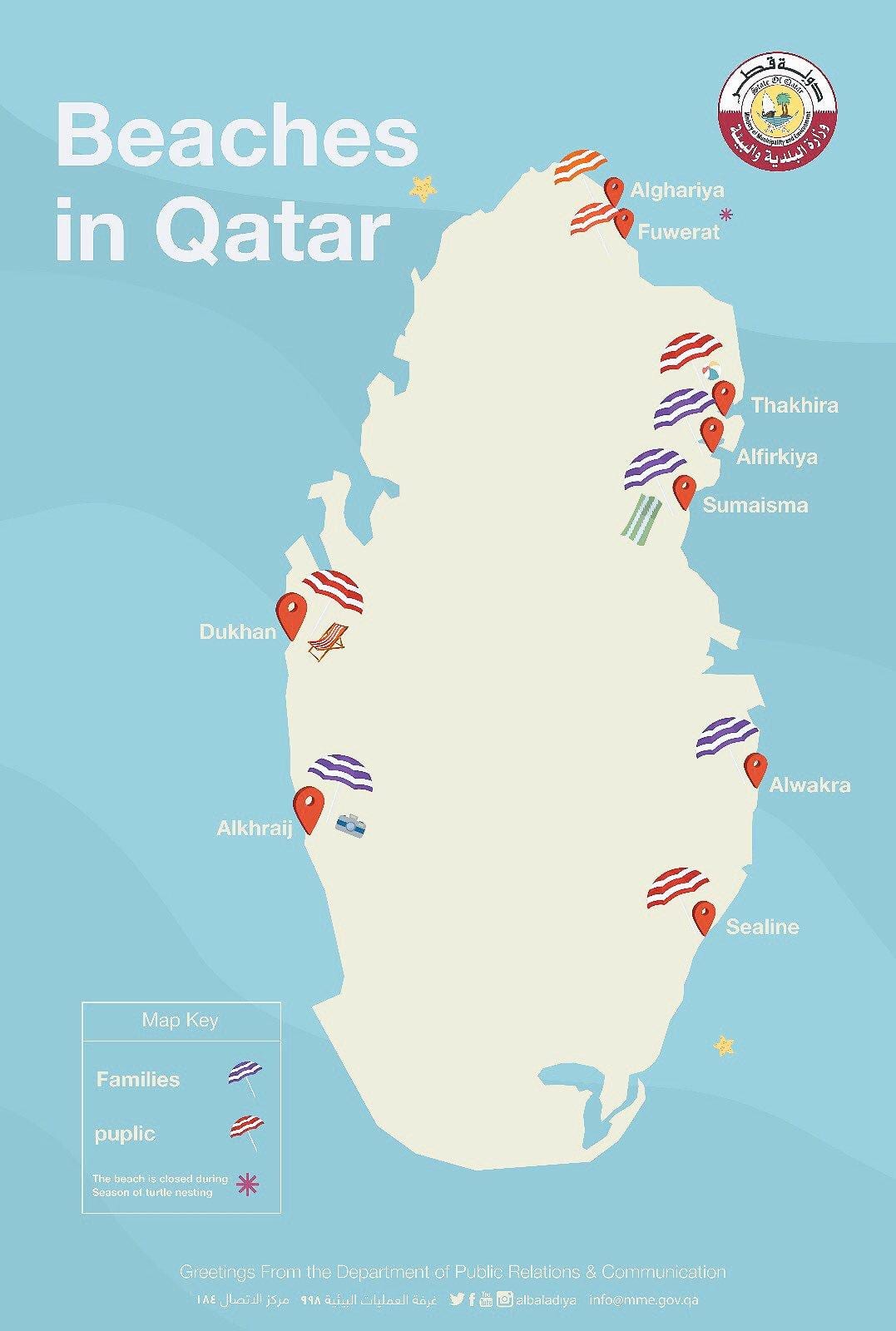 sealine beach resort katara atrašanās vietu kartē
