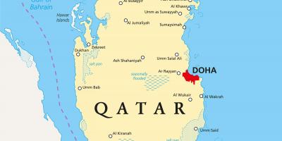 Katara kartē ar pilsētām