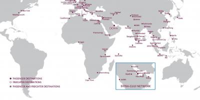 Qatar airways tīkla karte